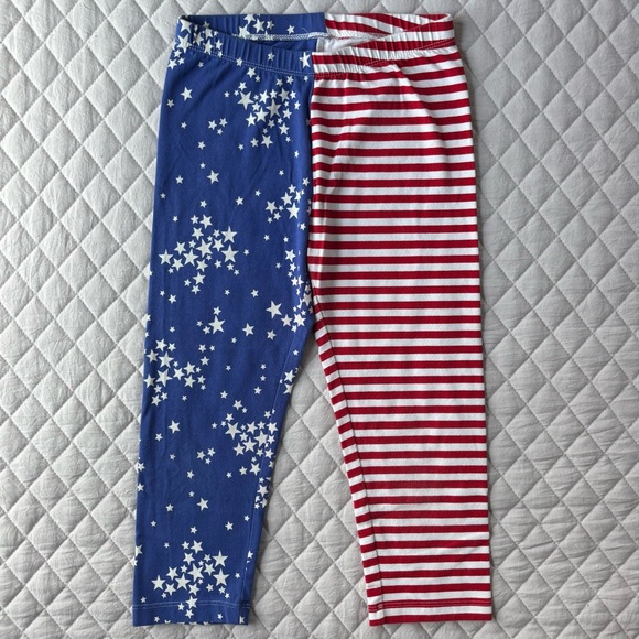 Cat & Jack Blue and Red Star Stripe leggings - Picture 2 of 5